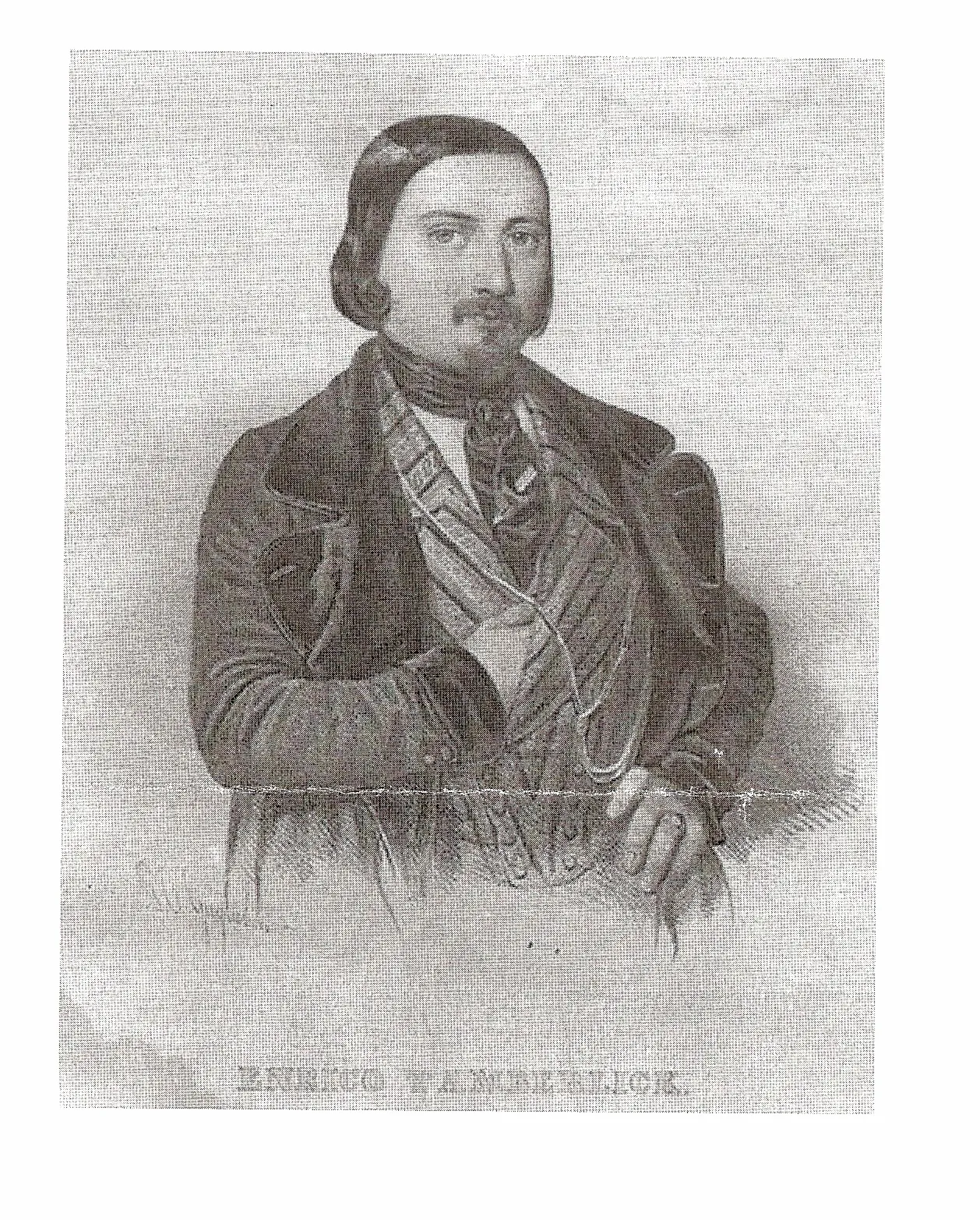 Gravure : portrait du jeune Enrico Tamberlick