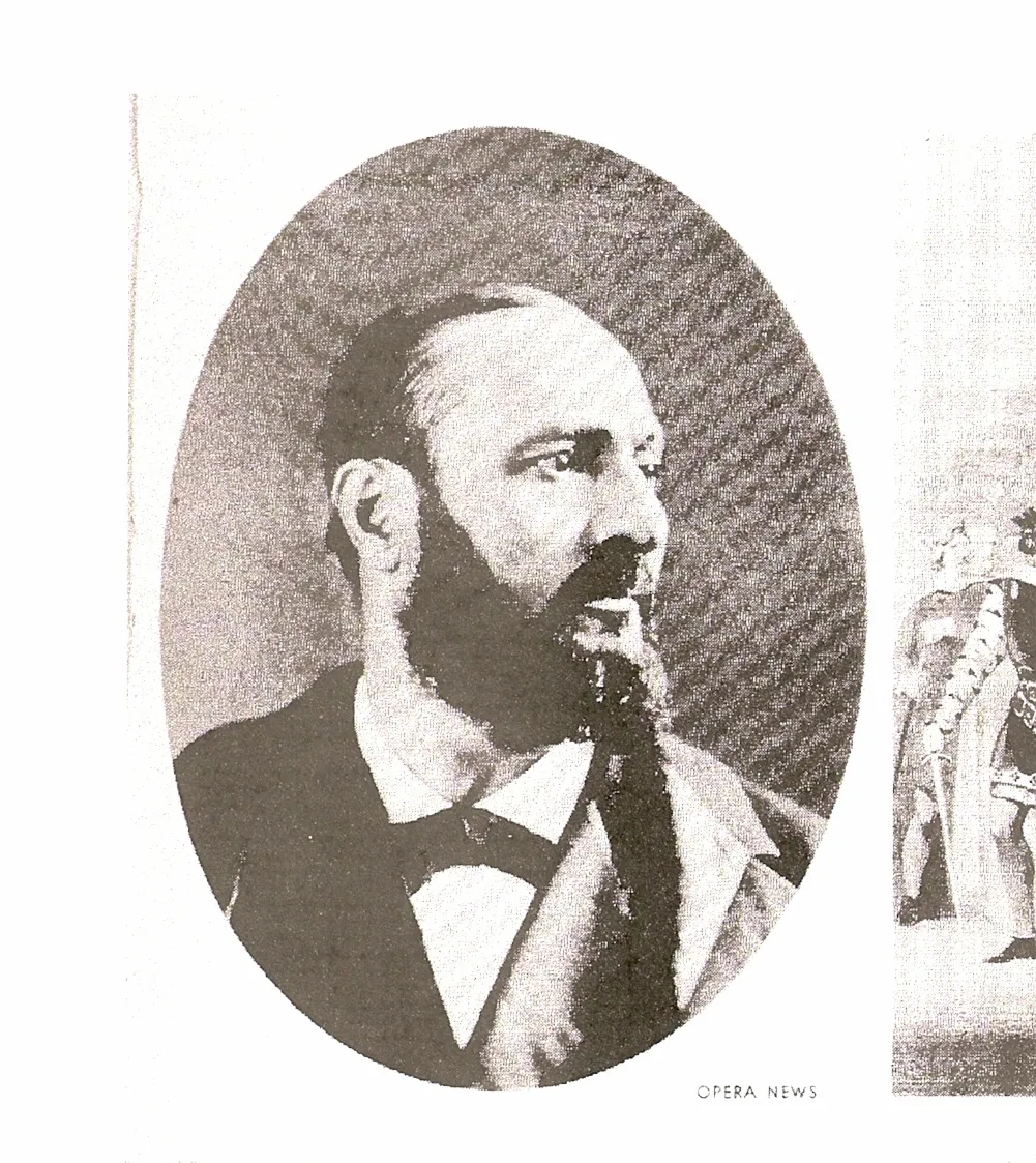 Portrait photographique d'Enrico Tamberlick dans un médaillon ovale