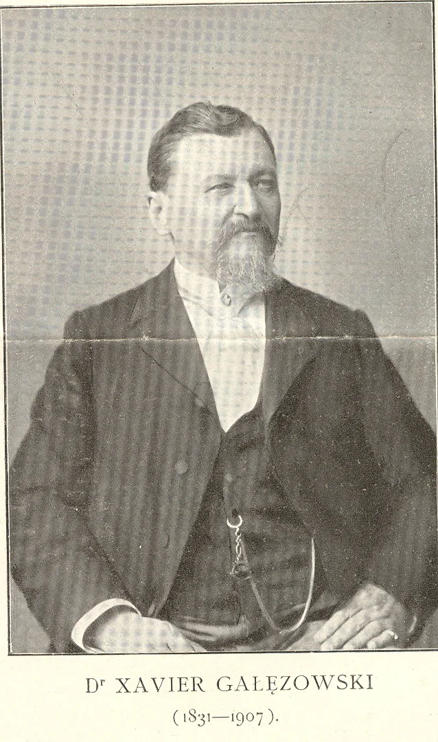 Gravure : portrait du Dr Xavier Galezowski, barbe et redingote